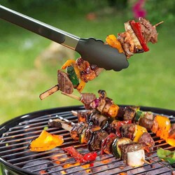 Barbecue Tong With Silicone 25 Cm (Bms-25) - Thumbnail