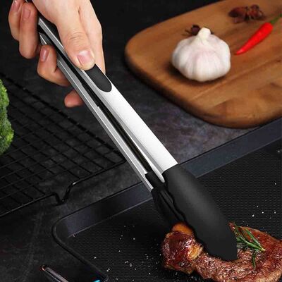 Barbekü Maşası Silikon 25 cm Siyah (BMS-25) - 2