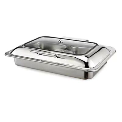 Chafing Dish Dörtgen Hidrolik Kapak 9 L 1/1 Gömme (CDH-9G) - 1