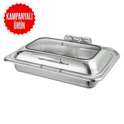 Chafing Dish Dörtgen Hidrolik Kapak 9 L 1/1 Gömme (CDH-9G) - EPINOX