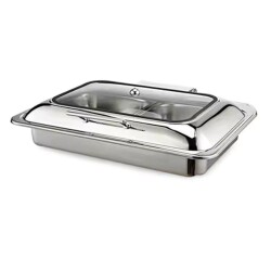 Chafing Dish Dörtgen Hidrolik Kapak 9 L 1/1 Gömme (CDH-9G) - 2