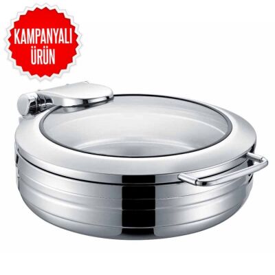 Chafing Dish Lux 2/3 Yuvarlak 6L (CYL-6Y) - 1
