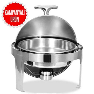 Chafing Dish Roll Top Yuvarlak 6 L (CDC-6) - 1