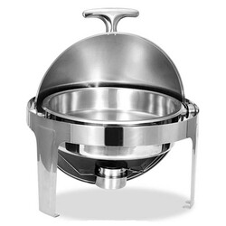 EPİNOX MARKA - Chafing Dish Roll Top Yuvarlak 6 L (CDC-6)