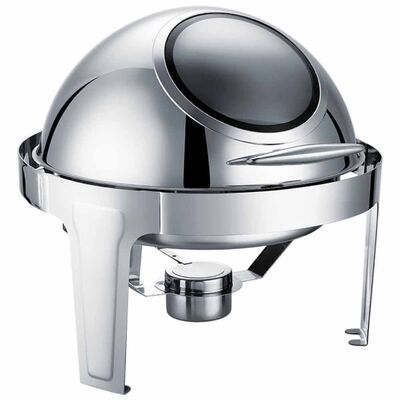 Chafing Dish Roll Top Yuvarlak Camlı 6 L (CDC-6C) - 1