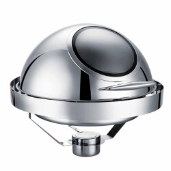Chafing Dish Roll Top Yuvarlak Gömme Camlı 6 L (CDG-6C) - EPINOX