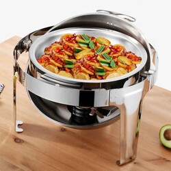 Chafing Dish Round Roll Top 6 L (Cdc-6) - Thumbnail