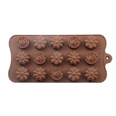 Çikolata Kalıbı - Silikon - Karışık Çiçek (SCK-10)