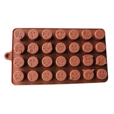 Çikolata Kalıbı - Silikon - Karışık Emoji (SCK-43)