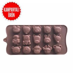 Çikolata Kalıbı - Silikon - Karışık Hayvanlı (SCK-21) - EPINOX PASTRY