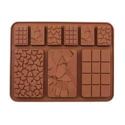 Çikolata Kalıbı - Silikon - Karışık Tablet (SCK-87) - 