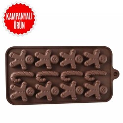 Çikolata Kalıbı - Silikon - Kurabiye Adam (SCK-76) - 1