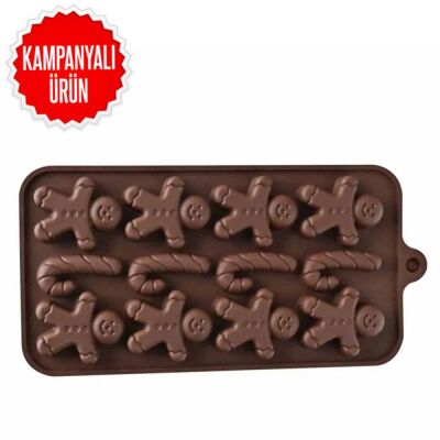 Çikolata Kalıbı - Silikon - Kurabiye Adam (SCK-76) - 1