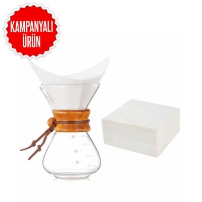 Coffee Filter-Glass Coffee Brewer White (CHX-15) - 1