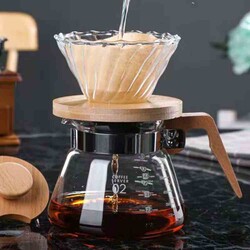 Coffee Server With Wooden Handle (Vcwn-60) - Thumbnail