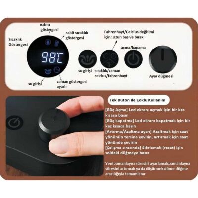 Barista Kettle Electric 1000 Ml (EBK-1000) - 7