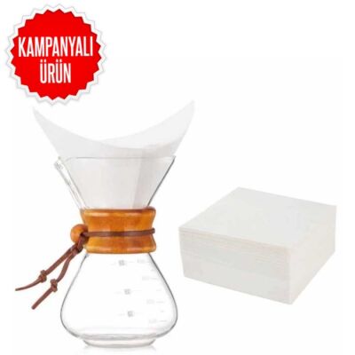 Coffee Filter-Glass Coffee Brewer White (CHX-15) - 1