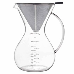 EPİNOX COFFEE TOOLS MARKA - Glass Coffee Maker With Ss Filter (Ck-1000)