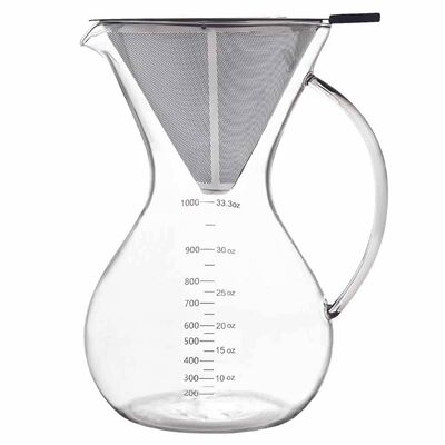 Glass Coffee Maker With Ss Filter (Ck-1000)