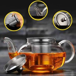 Glass Teapot 1000 Ml - Ss Strainer (Cd-1000M) - Thumbnail