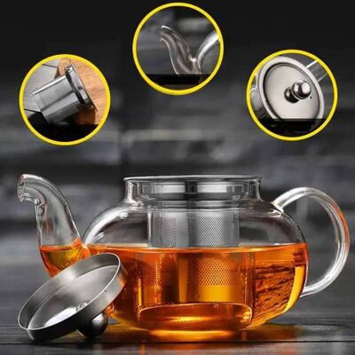 Glass Teapot 1000 Ml - Ss Strainer (Cd-1000M) - 2