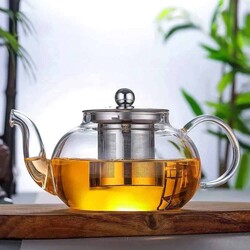 Glass Teapot 1000 Ml - Ss Strainer (Cd-1000M) - Thumbnail