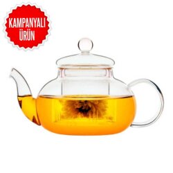Glass Teapot 400 Ml - Glass Strainer (Cd-400C) - 1
