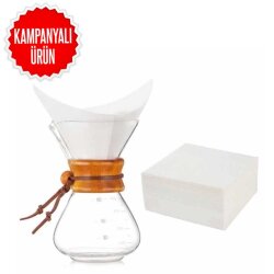 Kahve Filtresi Kâğıt Cam Kahve Demleme Beyaz (CHX-15) - EPINOX COFFEE TOOLS