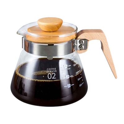 Kahve Sürahisi Ahşap Sap - 600 Ml (VCWN-60)