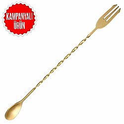 Kokteyl Kaşığı Çatallı Altın (AKK-30) - EPINOX COFFEE TOOLS