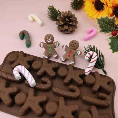 Silicone Chocolate Mold - Cookie Man (SCK-76) - 5