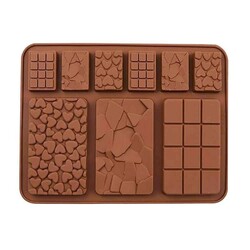EPİNOX PASTRY MARKA - Silicone Chocolate Mold - Mixed Tablet (SCK-87)