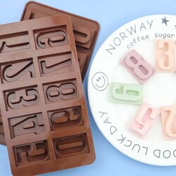 Silicone Chocolate Mould Numbers (Rkm-10) - Thumbnail