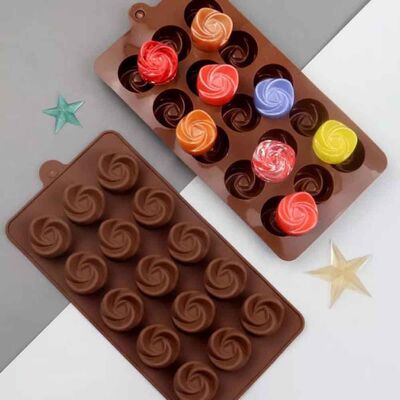 Silicone Chocolate Mould Rose (Gl-21) - 6