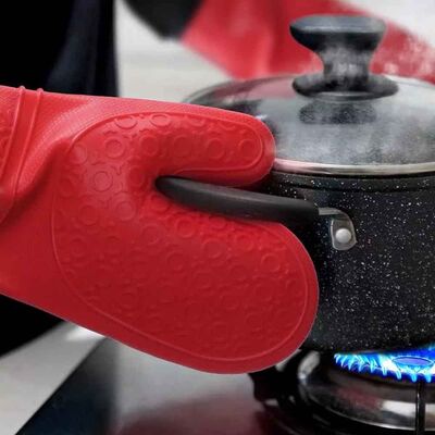 Silicone Glove -Red (Slk-Eldk) - 3