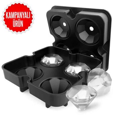 Silicone Ice Mold - 4 Diamonds (EBK-60) - 1