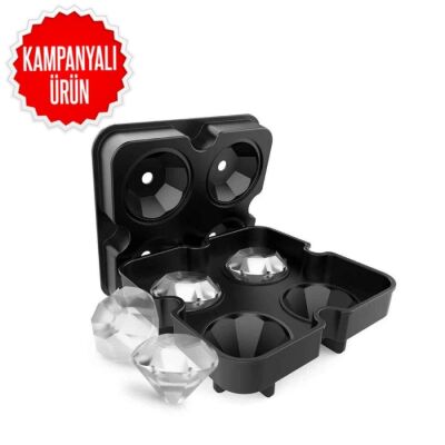 Silicone Ice Mold - 4 Diamonds (EBK-60) - 1