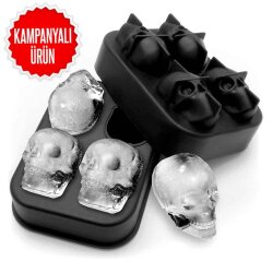 Silicone Ice Mold - 4 Skulls (KBK-43) - EPINOX PASTRY