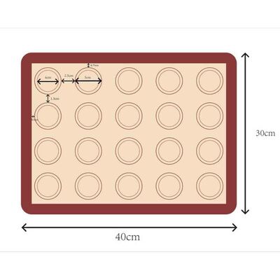 Silicone Macaron Mat 40*30 Cm (Smm-43)