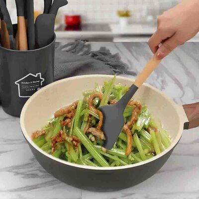 Silicone Spatula Wooden Handle (Asp-12) - 2