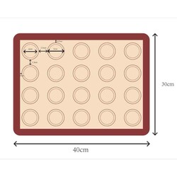 EPİNOX PASTRY MARKA - Silikon Makaron Mat 40x30 Cm (SMM-43)