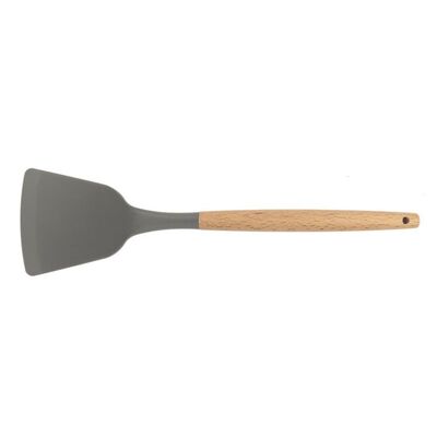 Silikon Servis Spatulası Ahşap Sap (ASP-12) - 1