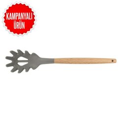 Silikon Spagetti Kaşığı Ahşap Sap (AKK-14) - EPINOX PASTRY