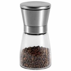 Tuz/Biber Değirmeni Çelik Kapak - Cam Hazne 13 Cm (CSM-130) - 1