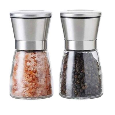 Tuz/Biber Değirmeni Çelik Kapak - Cam Hazne 13 Cm (CSM-130) - 3