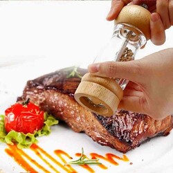 Wooden&Acrylic Pepper Grinder Ss Mechanism 16 Cm (Dcaa-160) - Thumbnail